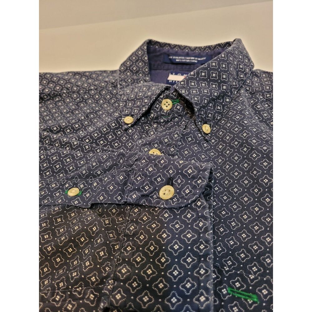 Tommy Hilfigure mens blue long sleeve shirt, size L